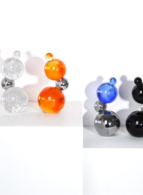 家居客厅a办公室桌面店铺橱窗陈列软装饰品几何气泡水晶球简约摆