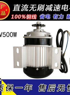 电动三轮车电机直流无刷链条中置电机48V500W纯铜线放心购