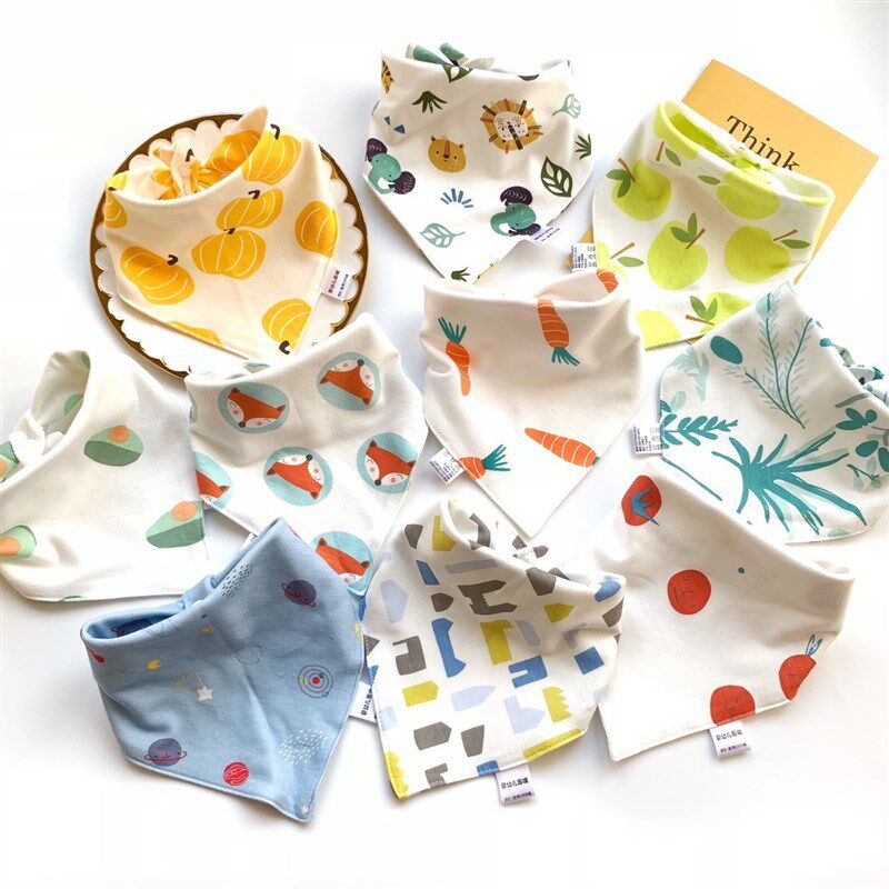 I口水巾婴儿围嘴男女宝宝新生儿防吐奶三角巾夏季薄款围兜透气柔