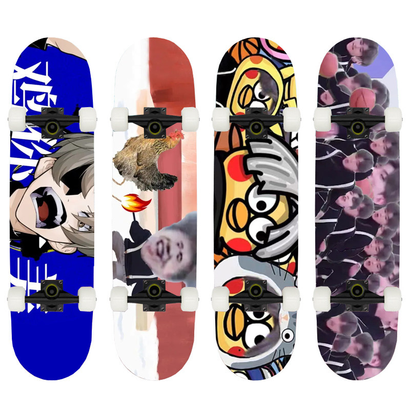 鸡你太美蔡徐坤小k黑子打篮球青少年男女生儿童学生成年四轮滑板