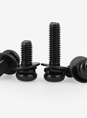 M5M6M8黑色304不锈钢十字圆头组合螺丝螺栓盘头螺钉*x16x20x35x50