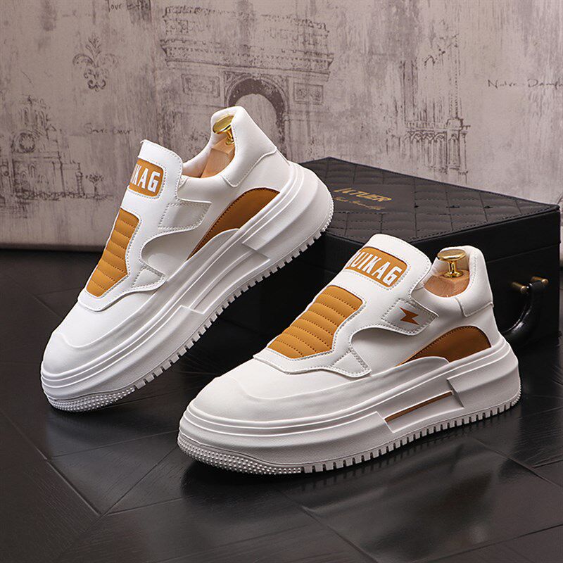 男鞋子时尚百搭休闲鞋子魔术贴拼色韩版运动男鞋板鞋厚底内增高鞋,流行男鞋,休闲板鞋,淘宝优惠券,粉丝福利购,淘宝优惠卷