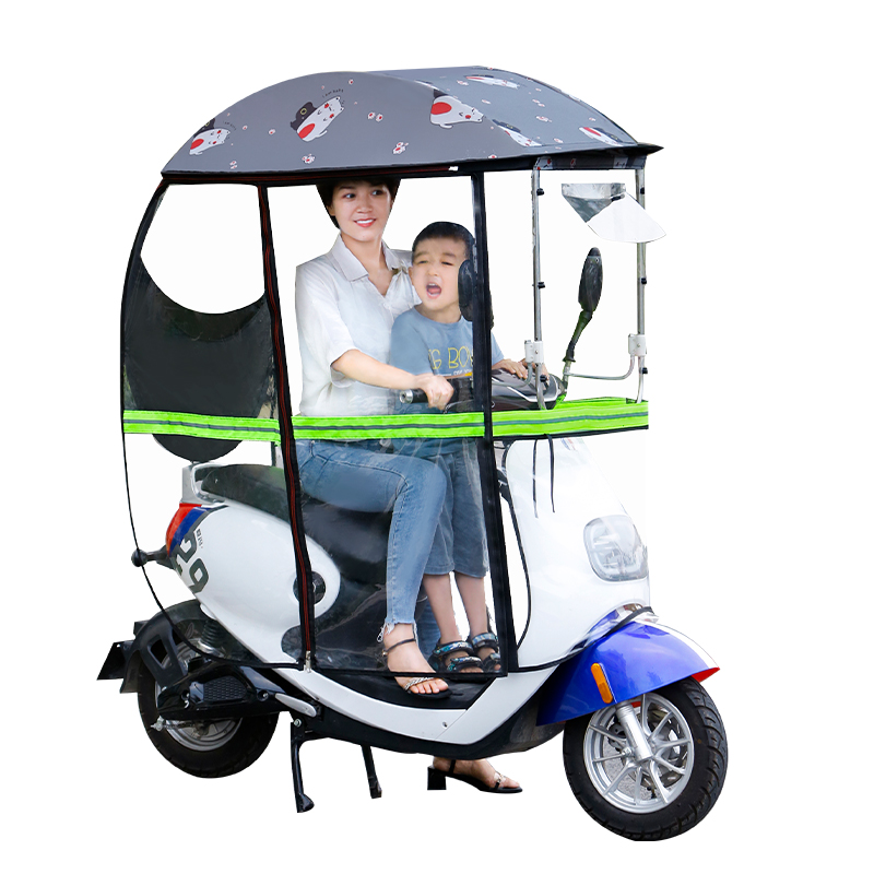 电动车新款挡雨棚篷蓬全封闭挡风罩安全可M拆卸小型电瓶车遮阳伞