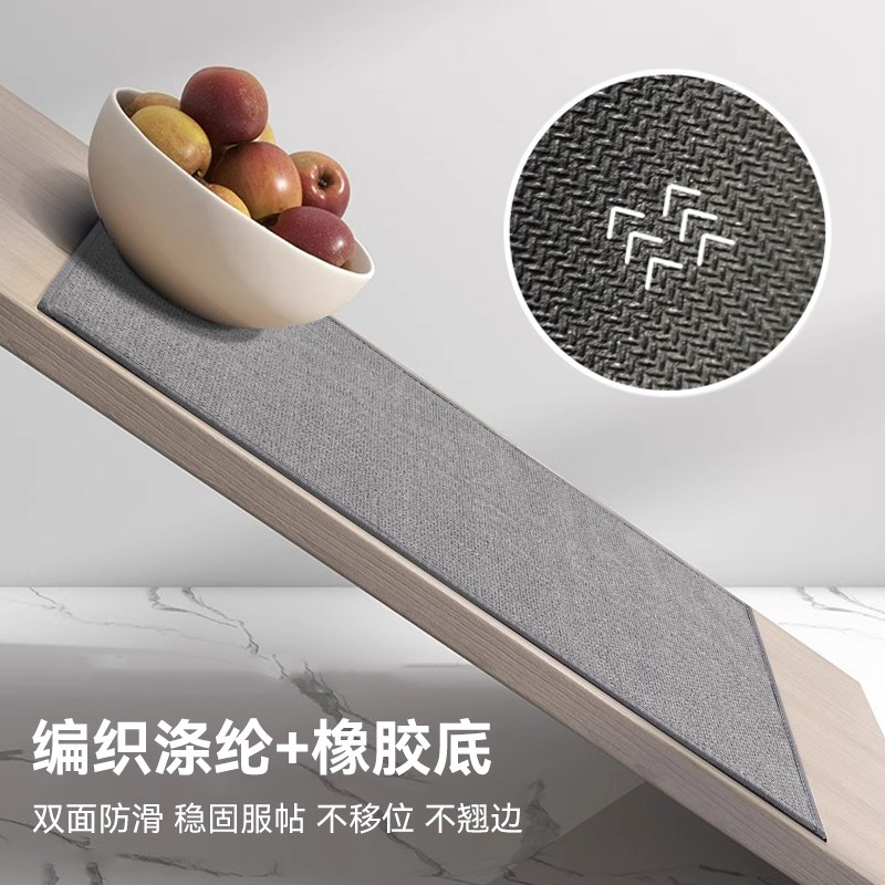 秀地垫防滑防油2024q新款家用高级编织纹可擦免洗耐脏吸水脚垫