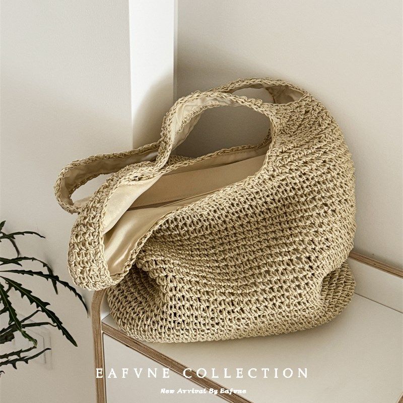 慵懒风单肩大容量斜挎草包女夏帆布袋海边度假沙滩编织包包草编包,箱包皮具/热销女包/男包,通用款女包,淘宝优惠券,粉丝福利购,淘宝优惠卷