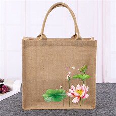 Burlap мешок 麻布袋子定制手拎袋帆布亚麻手提袋小清新礼品礼物布袋麻袋黄麻包