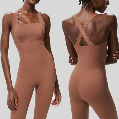 一体式连体瑜伽服女2024新款高级感紧身衣长裤套装普拉提健身