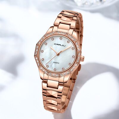 推荐Women racelet Watch ose old Fashion Luxury Stainless Ste