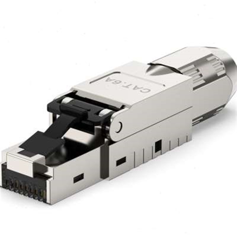 杭龙鑫工程级免压水晶头超六6七7八8类万兆屏蔽RJ45免打网线接头