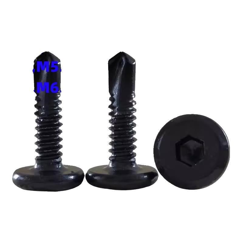 M5M5.5M6M6.3黑色410不锈钢倒边平头内六角钻尾自攻螺丝钉燕尾钉,农机/农具/农膜,发动机,淘宝优惠券,粉丝福利购,淘宝优惠卷
