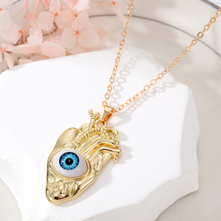 Organ Evil 极速Gold Heart Eye Human Necklaces Color For Wome