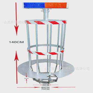 排水井口警示笼城市内涝防洪防汛物资污水井检查井窖井盖防坠网