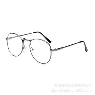金属i圆形个性 推荐 韩版 新款 平光镜男女眼镜框架眼镜架全框800银