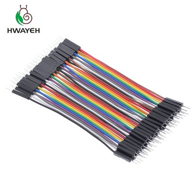 极速40PCS 10CM 2.54MM Row Male to Male Dupont Cable Breadboa