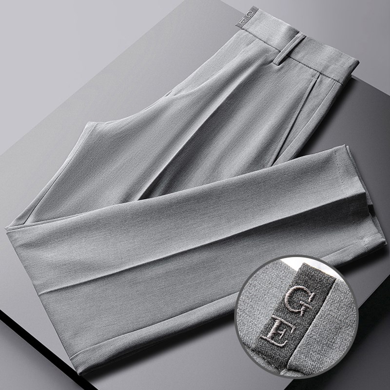 九分西裤b男修身小脚夏季薄款潮流矮个子休闲裤子男商务西装裤八