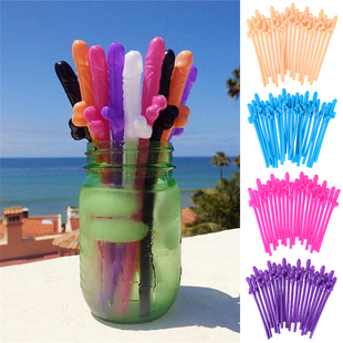 Straws Plastic Novelty Bachelorette Party 速发10pcs Penis