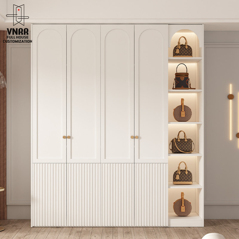 法式化妆台衣柜一体美式玻璃门衣橱家用卧室平开门整体衣帽间定制,住宅家具,自由组合衣柜,淘宝优惠券,粉丝福利购,淘宝优惠卷