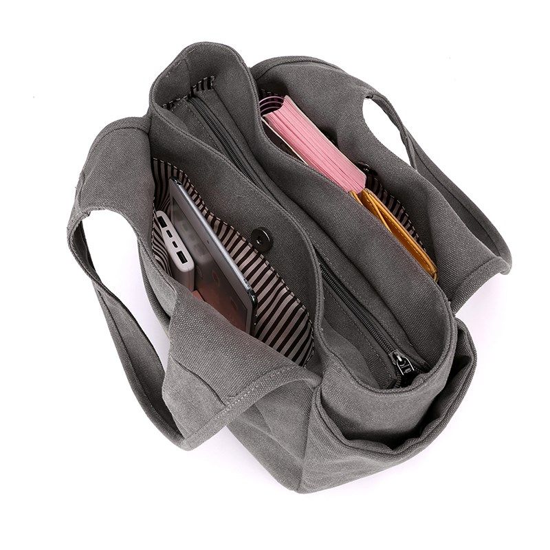 帆布包女2025新款多隔层女士单肩包百搭文艺手提包通勤小众腋下包,箱包皮具/热销女包/男包,通用款女包,淘宝优惠券,粉丝福利购,淘宝优惠卷