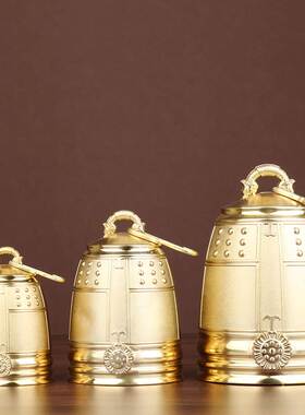 铜铃铛纯铜挂件大小号风铃铜铃门B窗饰八角铜钟卧室店铺摆件工艺