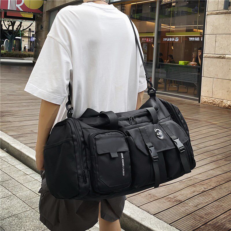 旅行包男款大容量双肩包背包旅游斜挎包手提行李包干湿分离健身包