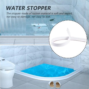 Shower Barrier Rubber Water Stopper Bathroom Water Dam Colla