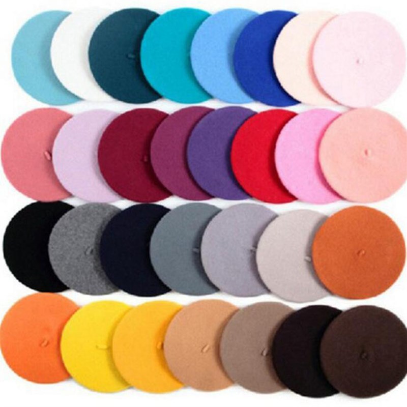 速发beret lady cap women wool winter hat fashionберет