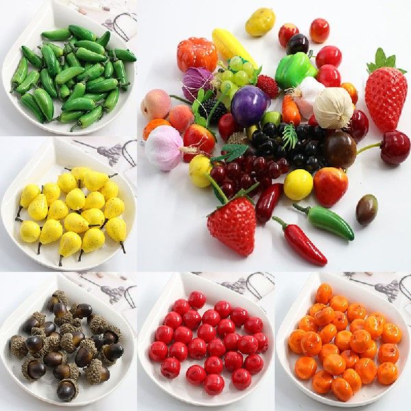 推荐10pcs/lot Lifelike Fruit Model Artificial Fruit Simulati