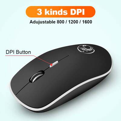 推荐iMice Wireless Mouse Silent Computer Mouse 1600 DPI Ergo