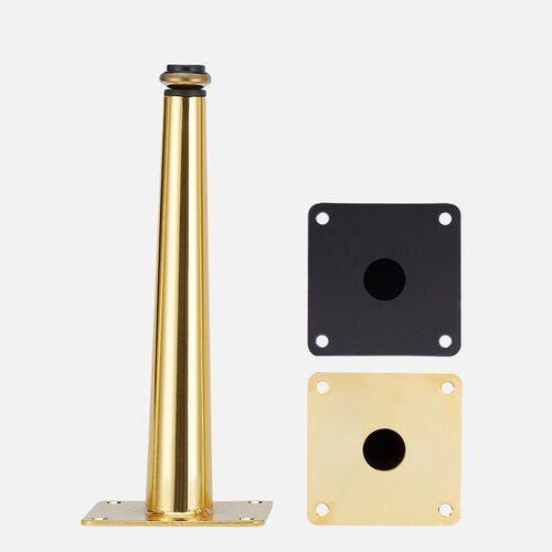 4Pcs/Set Furniture legs Adjustable Gold Tapered Metal Feet f