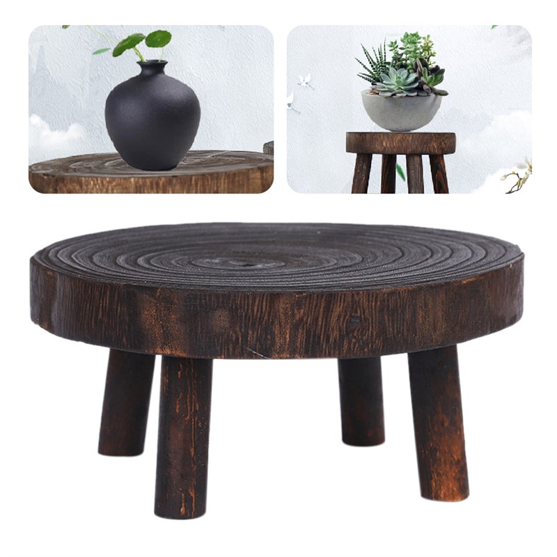 速发Wooden Stool Home Bathroom Corner For Kids Adults Round