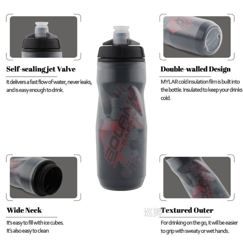 Bike Bottle 650ml PP5 MYLAR Heat/Cold Preservation Cold wate