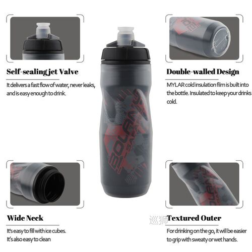 Bike Bottle 650ml PP5 MYLAR Heat/Cold Preservation Cold wate