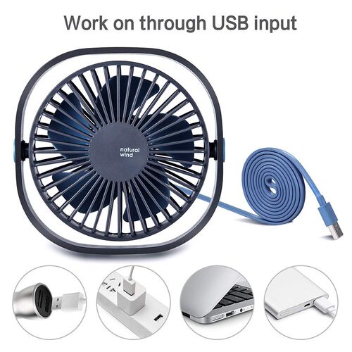 LCOG Mini SB Desktop Fan 3 Speed Personal Portable Cooling