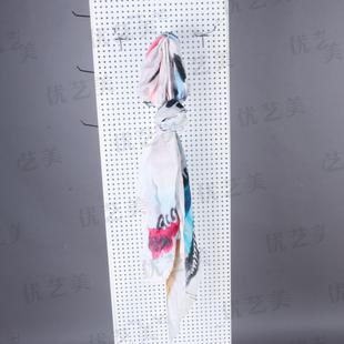 优艺美落地旋转饰品洞洞板展示架 挂钩手机饰品货架 不锈钢铁展架