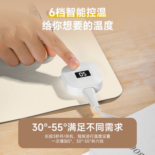 现货排队小猫加热鼠标垫子女生卡通可爱超大发热暖桌垫办公室垫桌