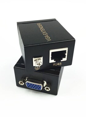 2Pcs 60M VGA Extender to Lan Ethernet Adapter Amplifier VGA