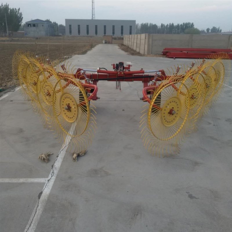 新款悬挂液压式搂草机拖拉机带圆盘扒草机草场牧场回收打捆收集机