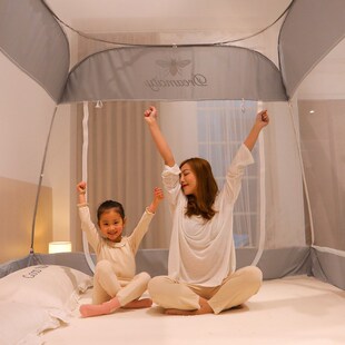 免安装蚊帐家用蒙古包双人1米5床135x190单人1米防摔儿童2024新款