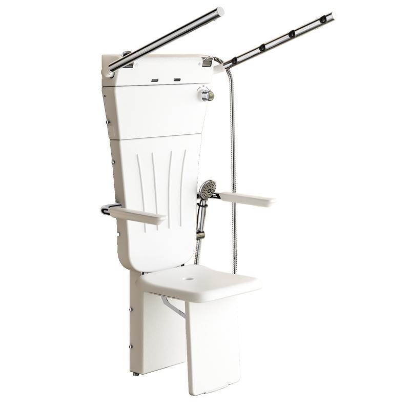 坐式恒温淋浴器多功能挂墙式坐浴器老人洗澡椅折叠淋浴屏花洒扶手