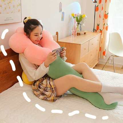 极速Long Flower Pillow Plush Toy Large Sleeping Doll Rag Dol