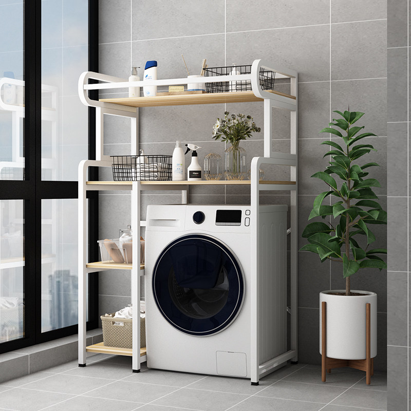 滚筒洗衣机置物架阳台多功能收纳架卫生间波轮翻盖洗衣机上方架子