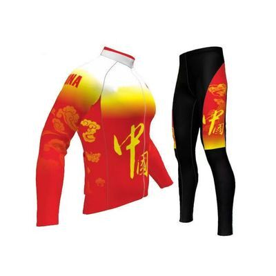 中国风山地车骑行服男女上衣春夏单车公路自行服定制大码抓绒加厚