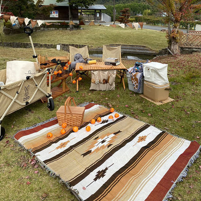 户外帐篷野餐露营k毯子氛围旗酒店野奢摩洛哥酒吧民宿装饰线毯桌