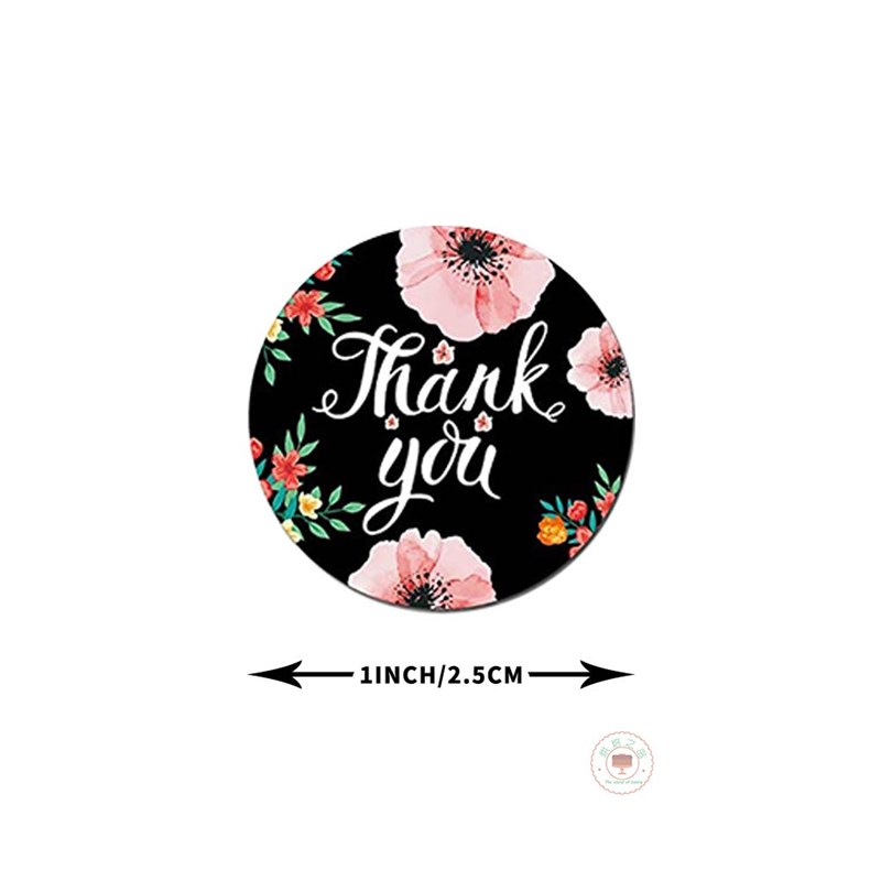 极速500pcs flower Thank You stickers seal labels roll statio