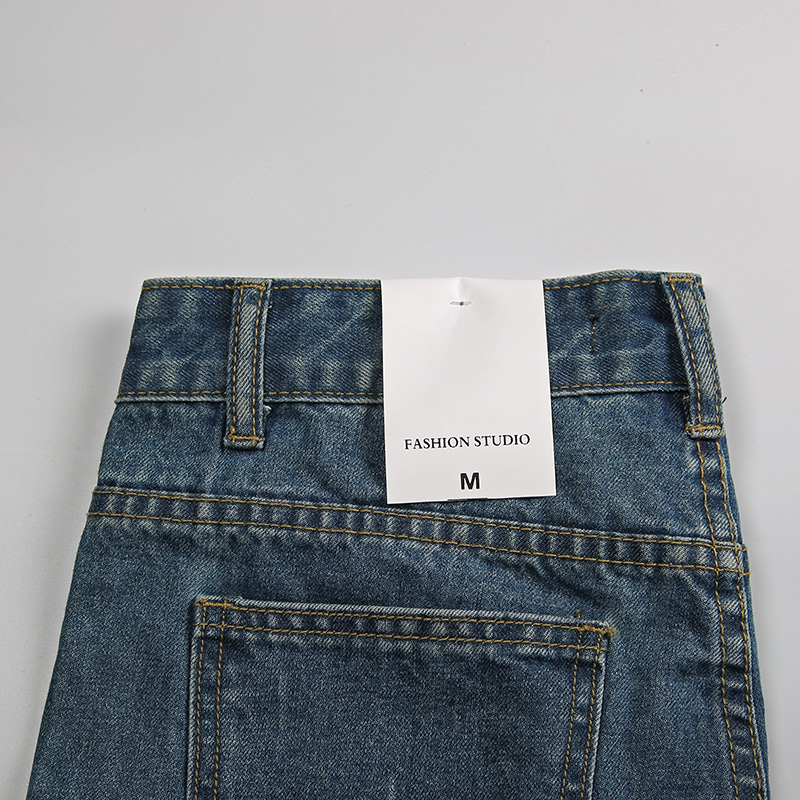 牛仔裤腰卡软白色k服装休闲裤子腰牌无纺布胶带洗水唛尺码标签吊