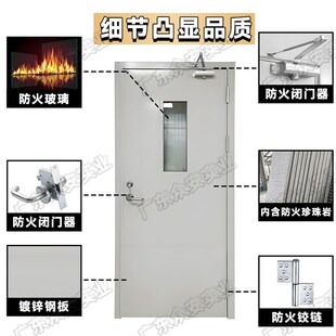 单开防火门单门木质木纹转印木门甲乙级一二级消防安全防火门厂家