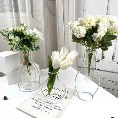 极速White Retro Iron Line Table Flowers Vases Nordic Decorat