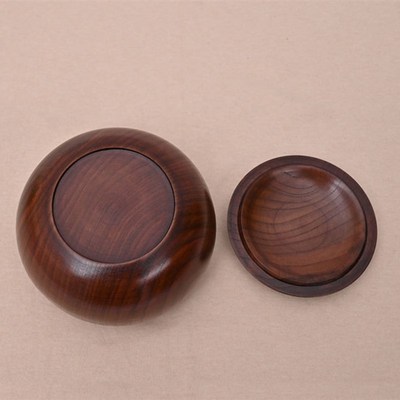 围棋罐单独空盒五子棋收纳盒高档实木棋罐耐摔装棋子盒整块木头罐