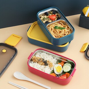 Stainless For Container Stora Box Food Lunch Cute Steel Kids