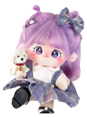 萄禧棉花娃娃20cnm裸娃无属性炸毛有骨架公仔毛绒玩具玩偶女娃